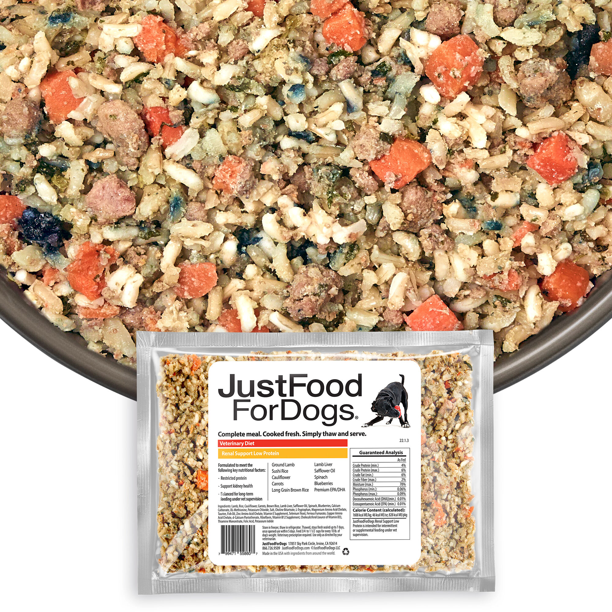 Renal Support Low Protein Small Box JustFoodForDogs